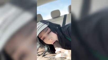 Glamour PAWG Sucks Black Cock In The Car